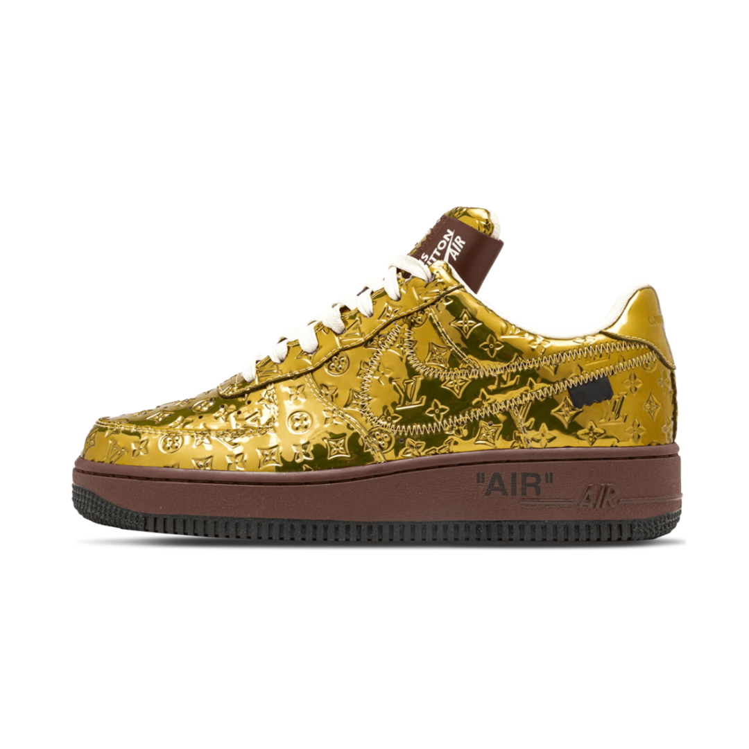 Louis Vuitton Nike Air Force 1 Low By Virgil Abloh Metallic Gold