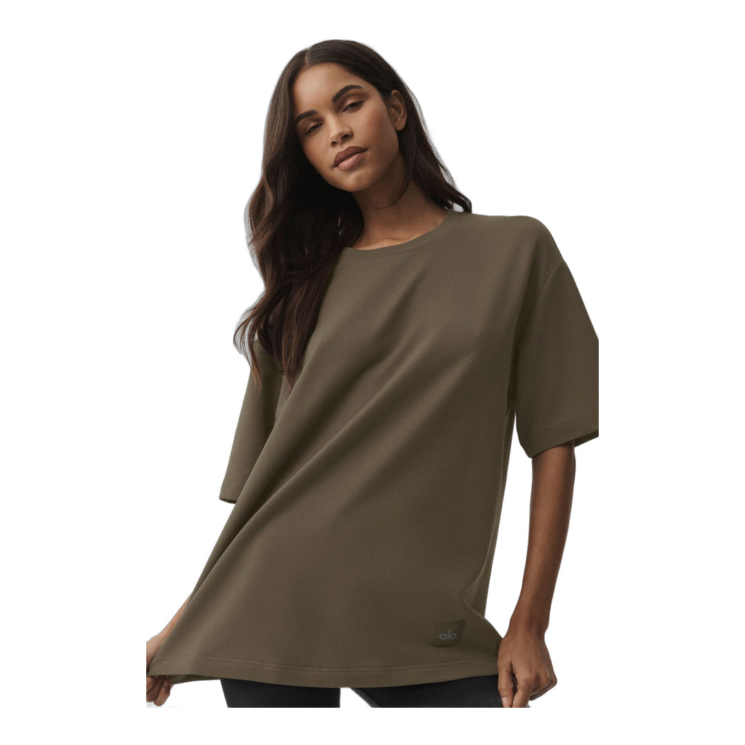 alo Double Take Short Sleeve - Olive Tree