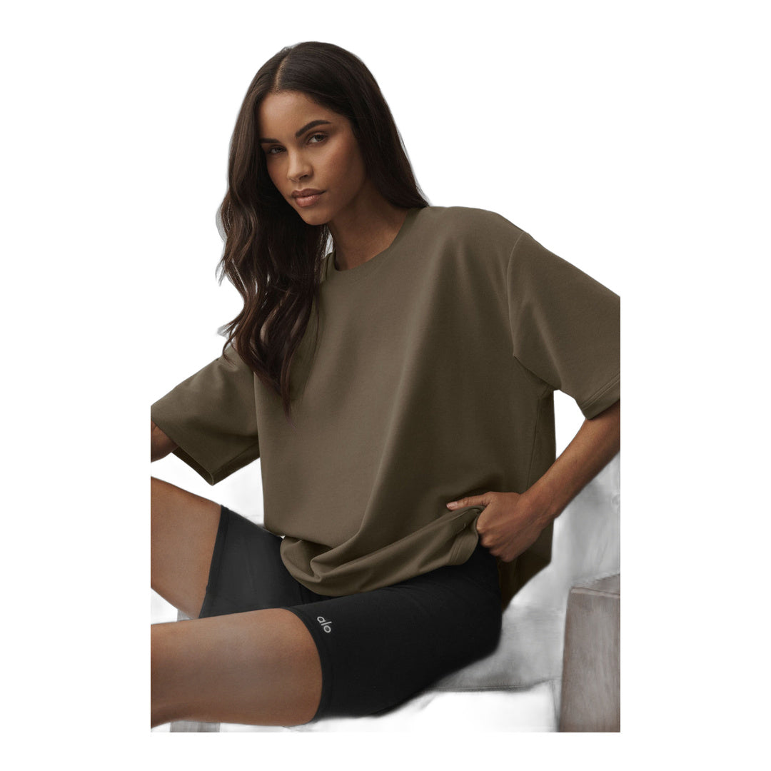 alo Double Take Short Sleeve - Olive Tree