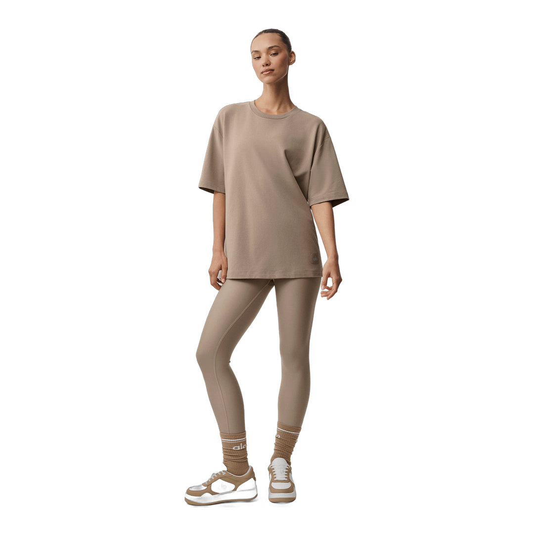 alo Double Take Short Sleeve - Gravel