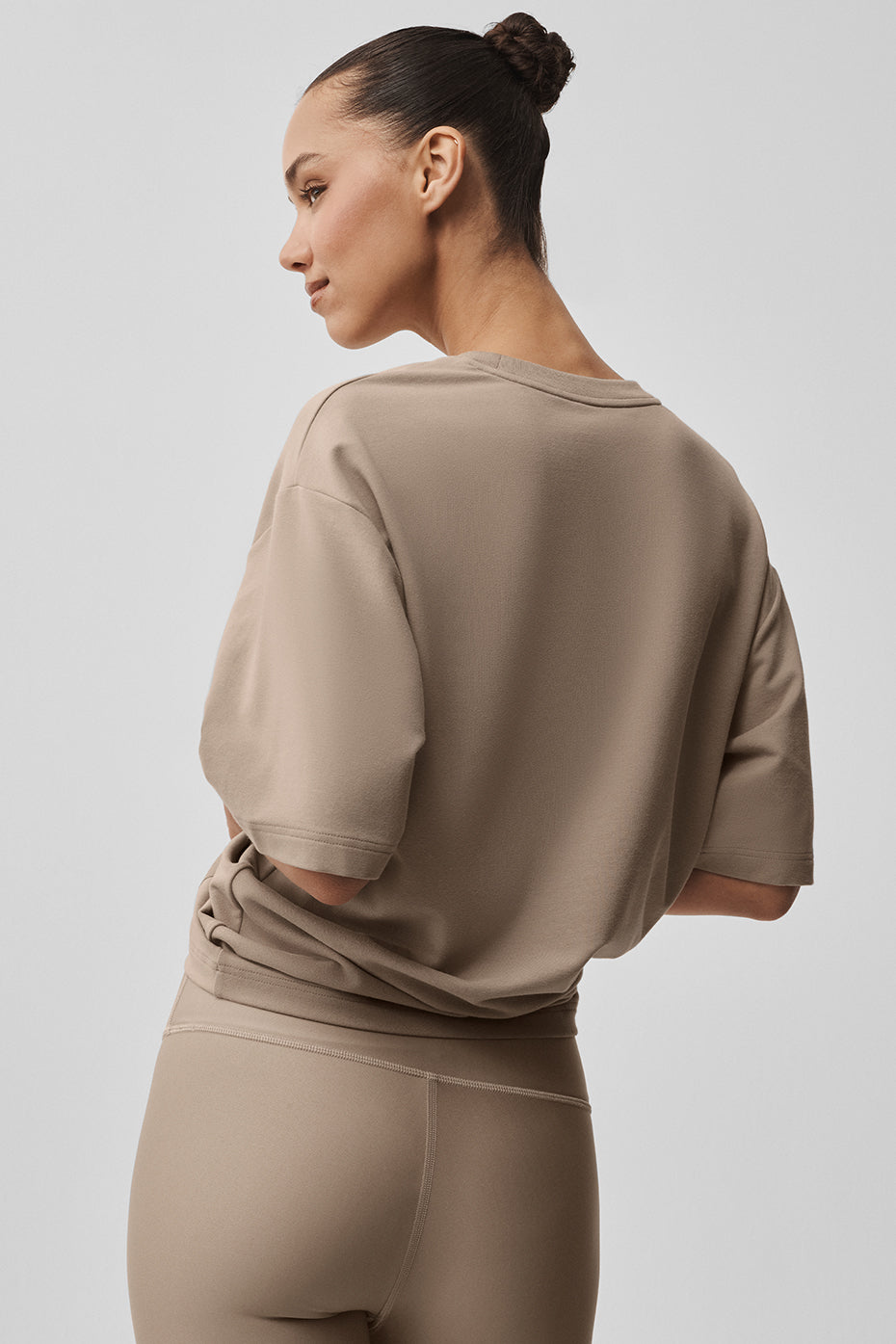 alo Double Take Short Sleeve - Gravel