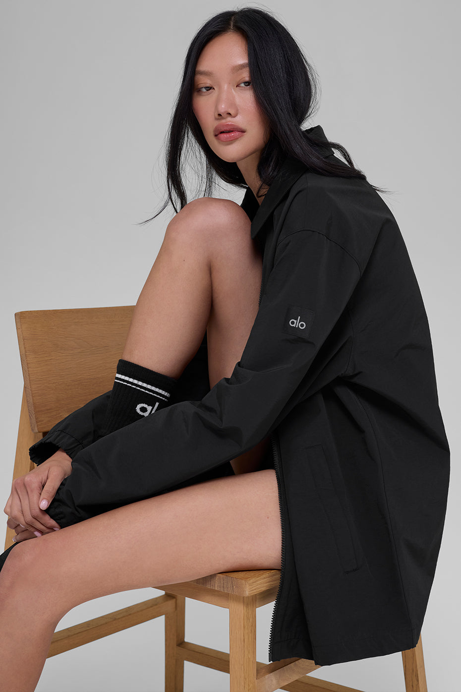 alo Torrent Overshirt - Black