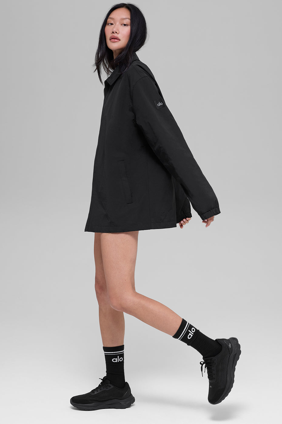 alo Torrent Overshirt - Black