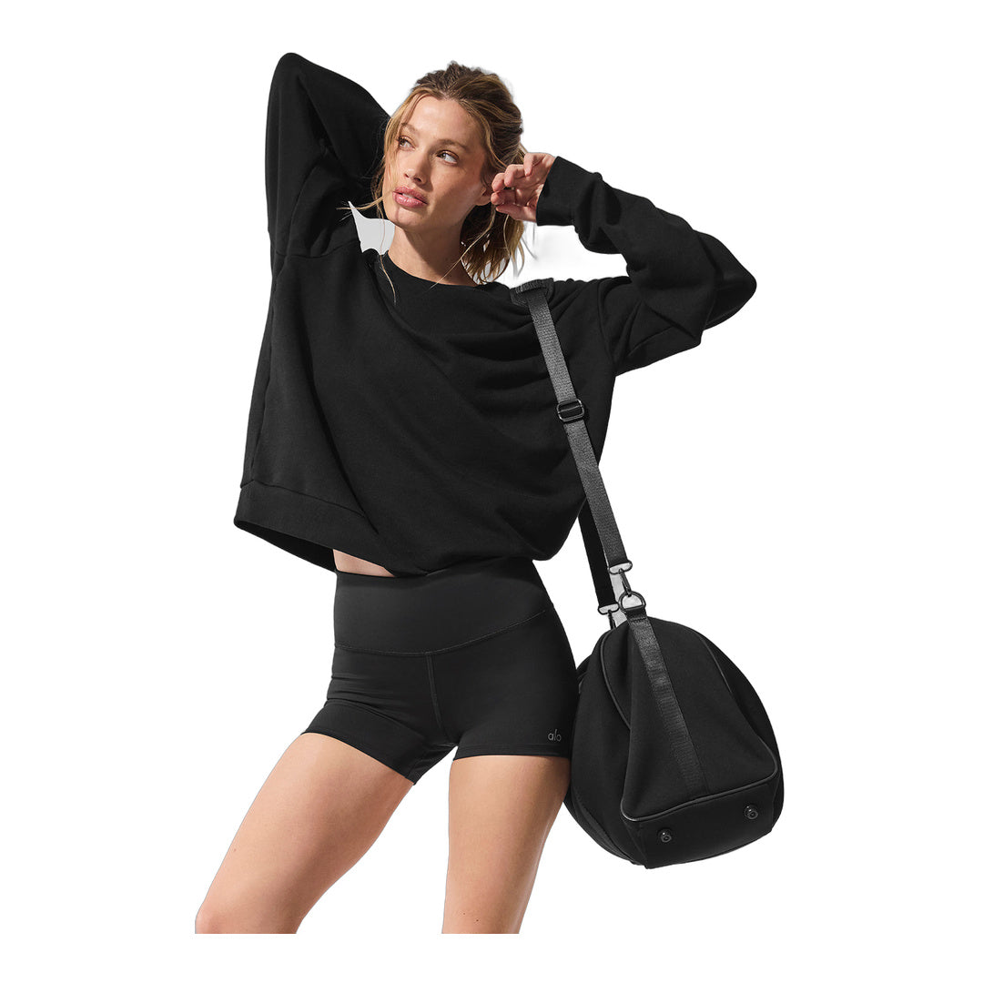 alo Chill Crew Neck Pullover - Black
