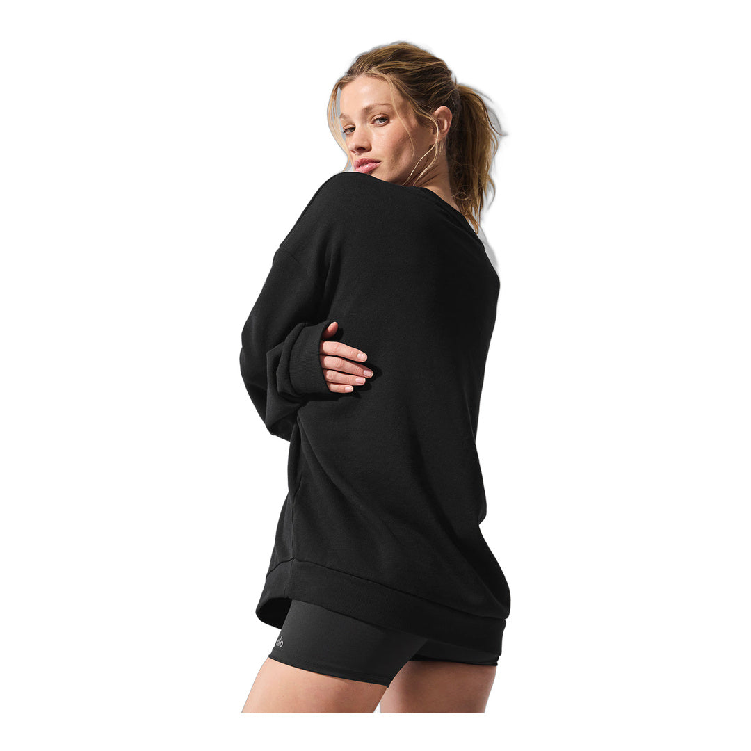 alo Chill Crew Neck Pullover - Black