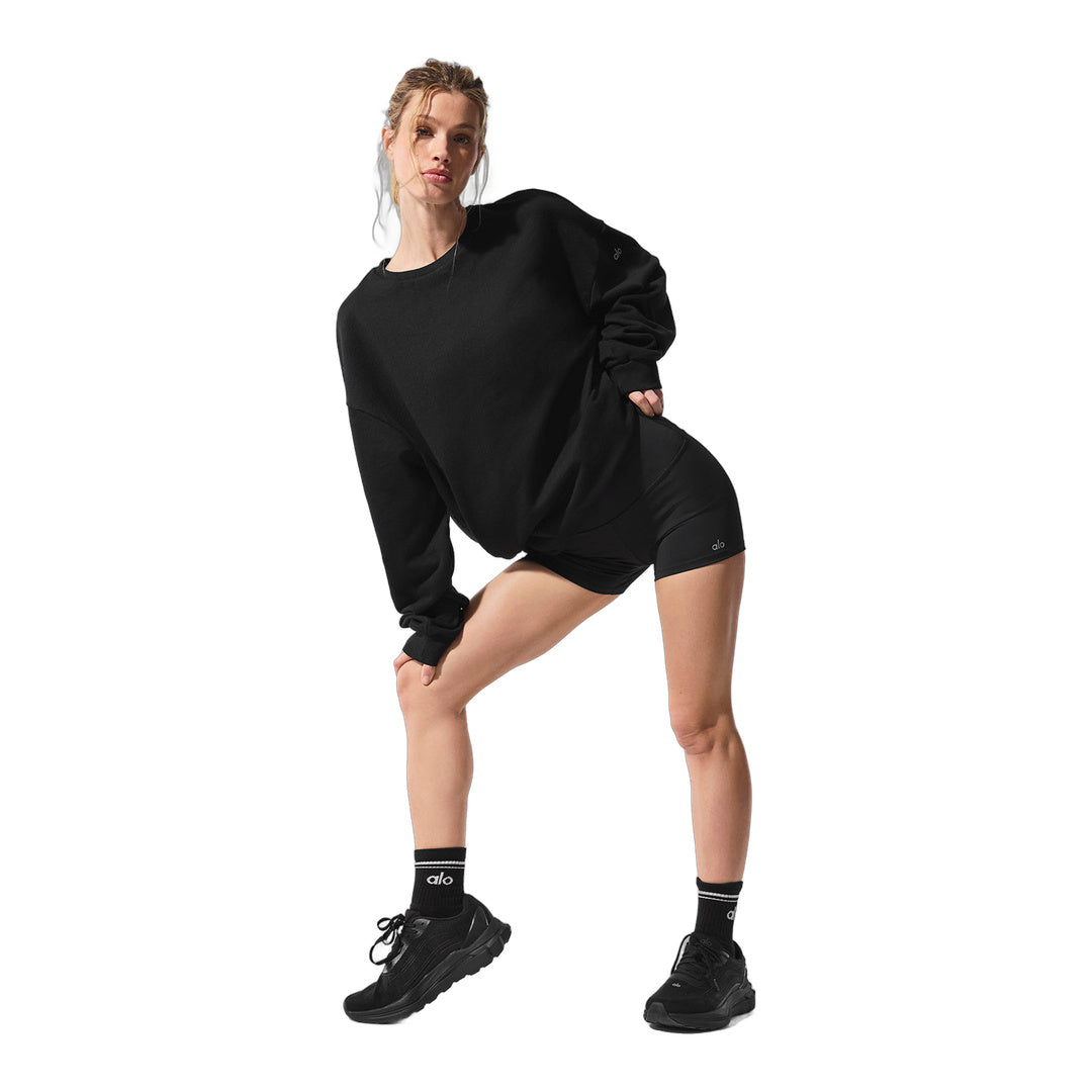 alo Chill Crew Neck Pullover - Black