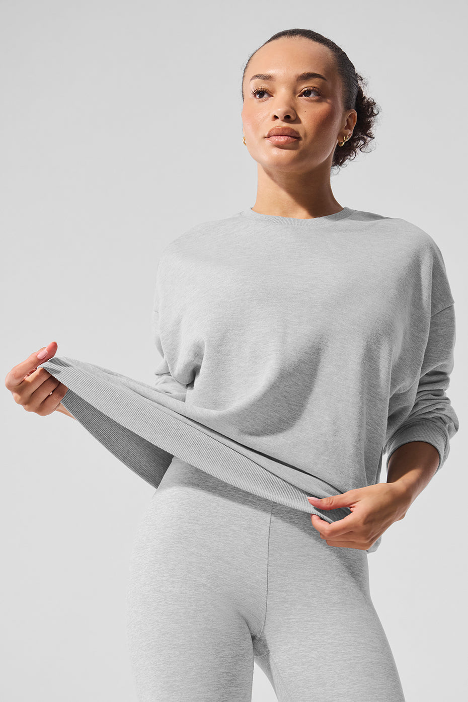 alo Chill Crew Neck Pullover - Athletic Heather Grey