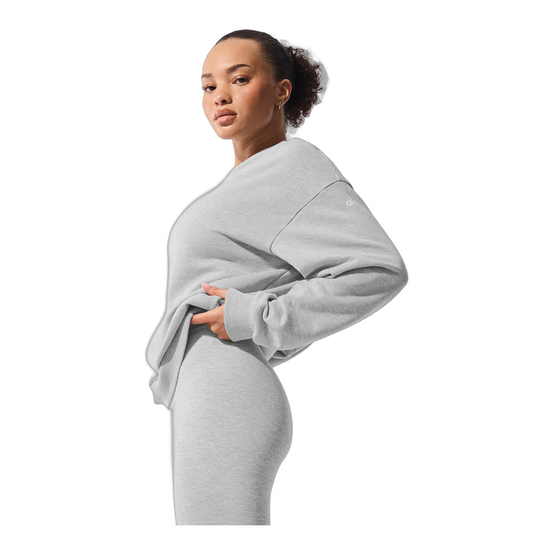 alo Chill Crew Neck Pullover - Athletic Heather Grey