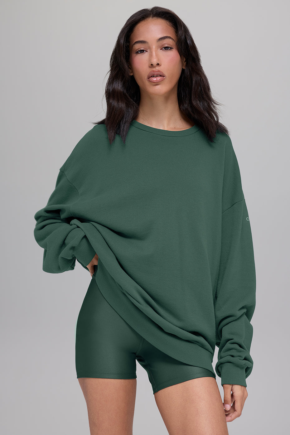 alo Chill Crew Neck Pullover - Clover Green