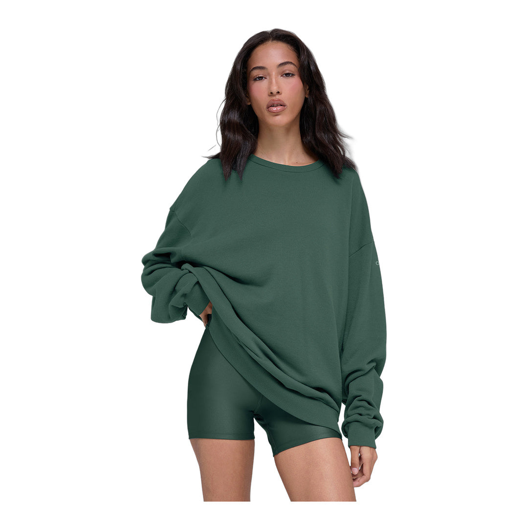alo Chill Crew Neck Pullover - Clover Green