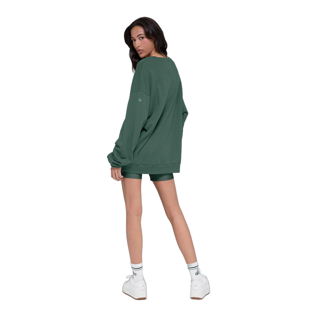 alo Chill Crew Neck Pullover - Clover Green