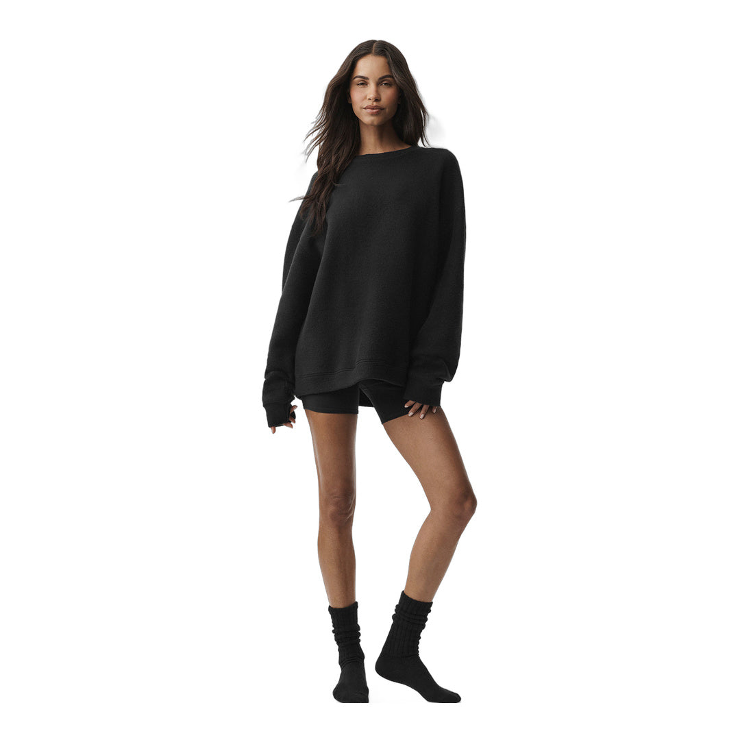 alo Triumph Restore Crew Neck Sweatshirt - Black
