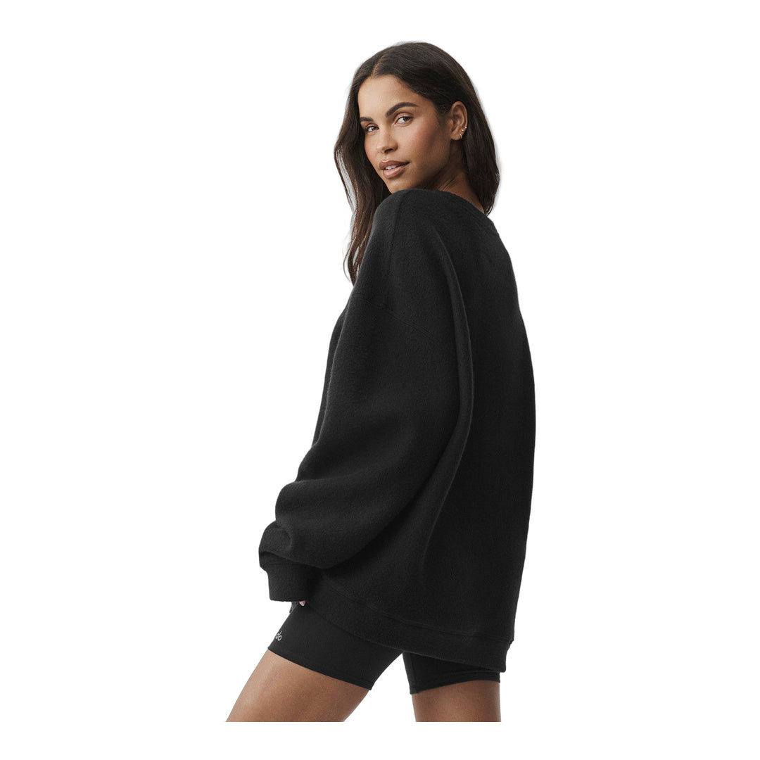 alo Triumph Restore Crew Neck Sweatshirt - Black