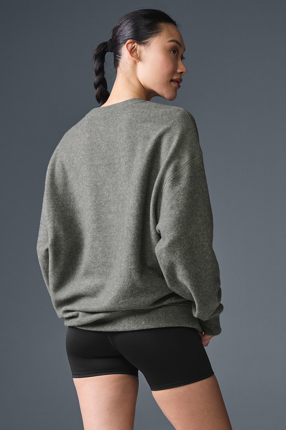 alo Triumph Restore Crew Neck Sweatshirt - Grey Triblend