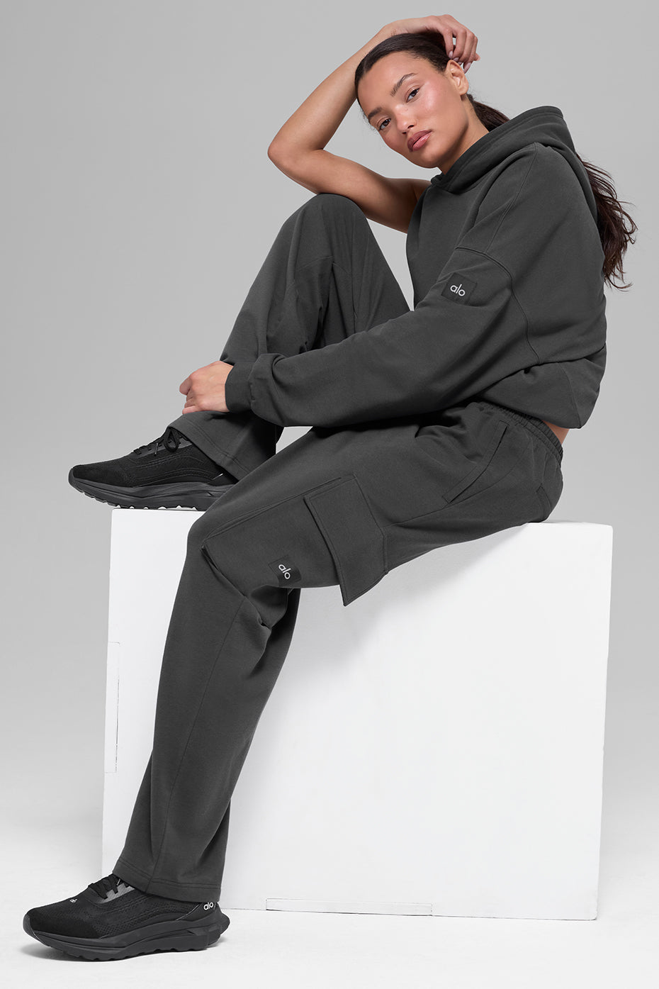 alo Double Take Hoodie - Anthracite