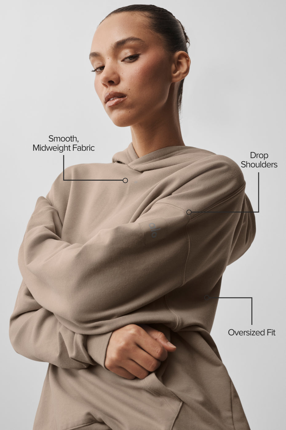 alo Double Take Hoodie - Gravel
