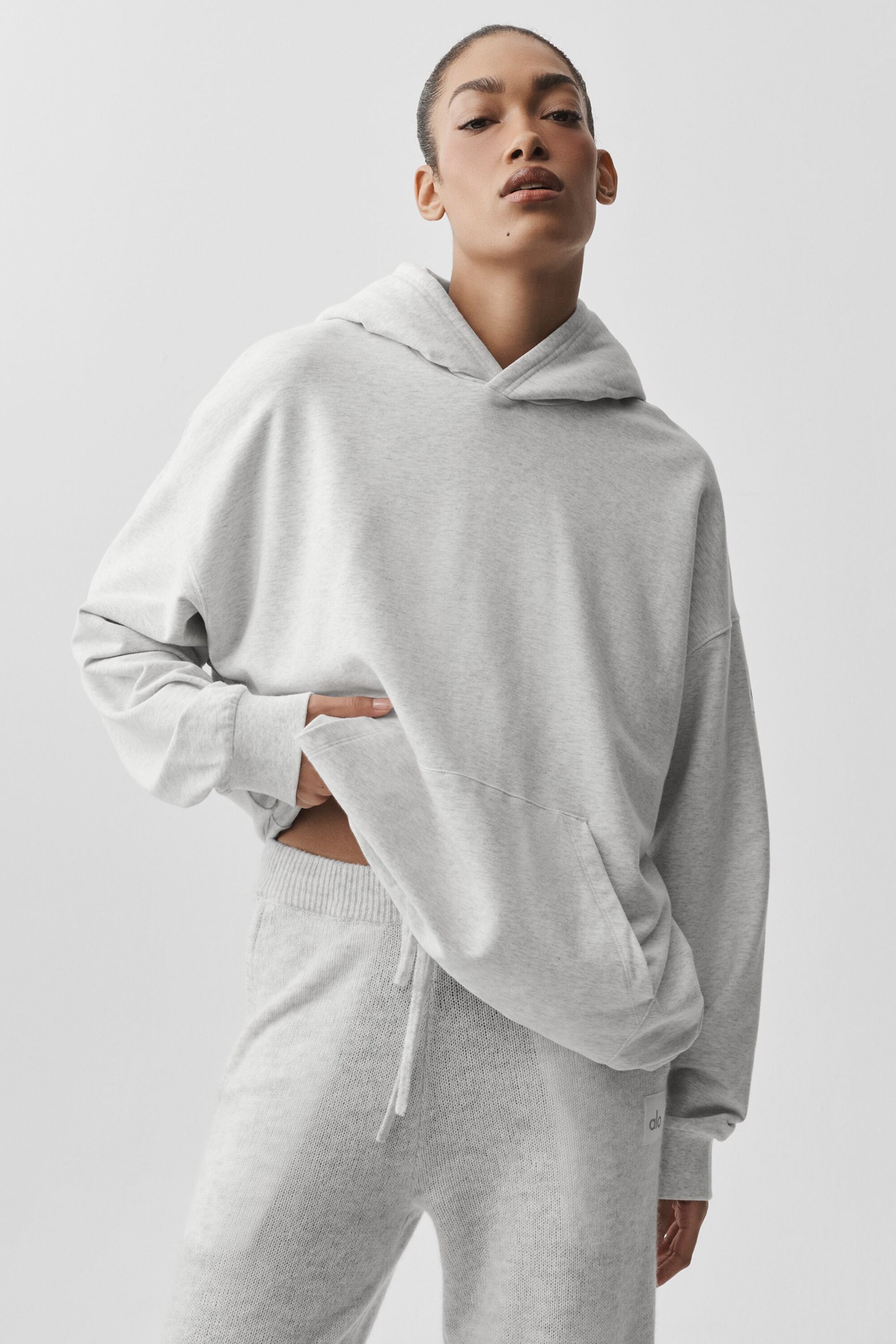 alo Double Take Hoodie - White Heather