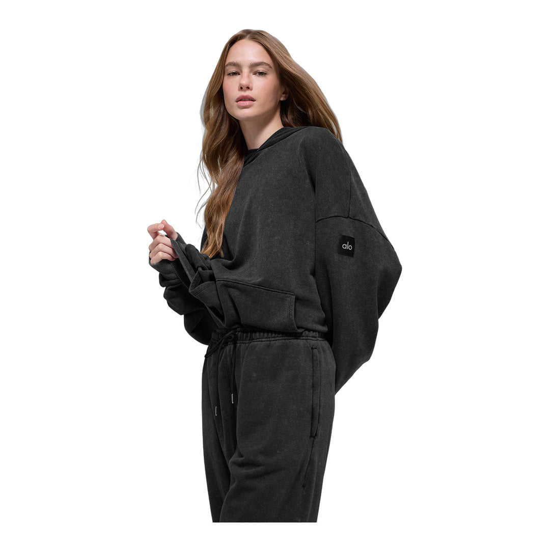 alo Chill Vintage Wash Hoodie - Black Wash