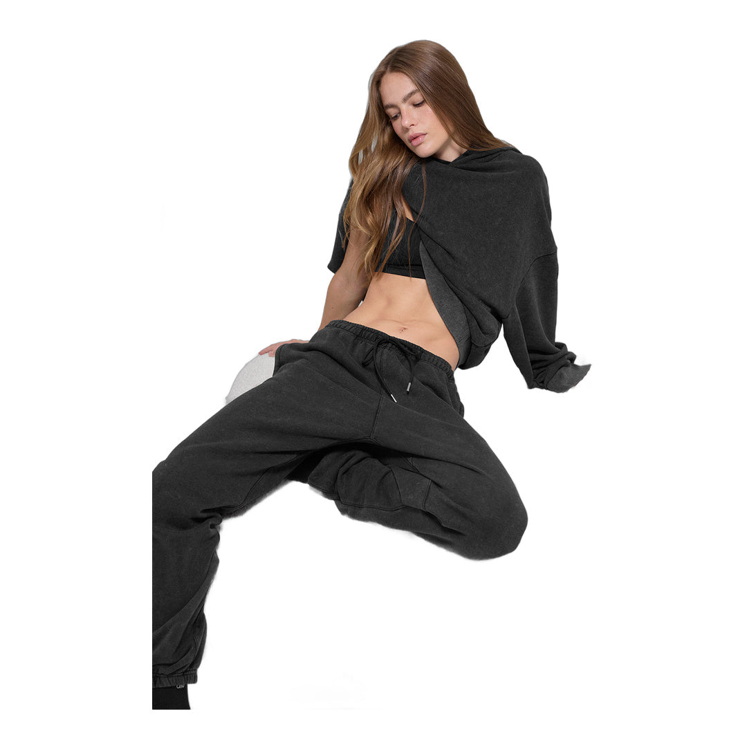 alo Chill Vintage Wash Hoodie - Black Wash