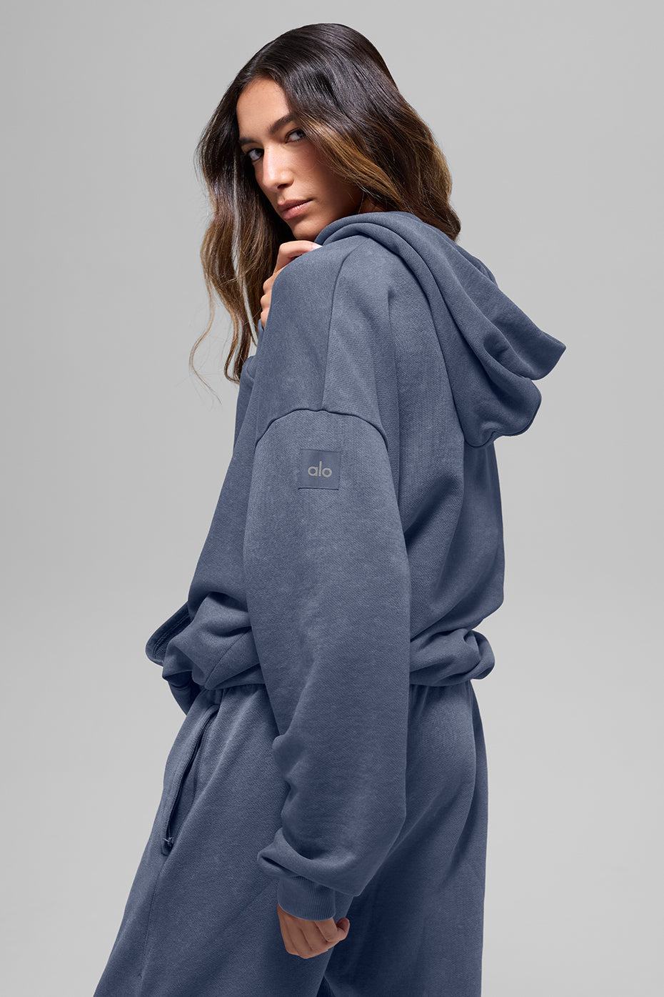 alo Chill Vintage Wash Hoodie - Bluestone Wash
