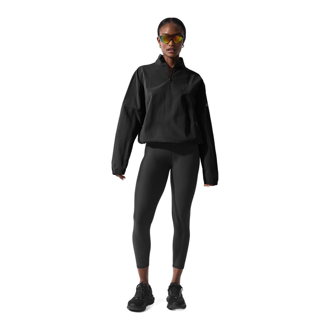 alo Light Weight Takeaway Track Pullover - Black