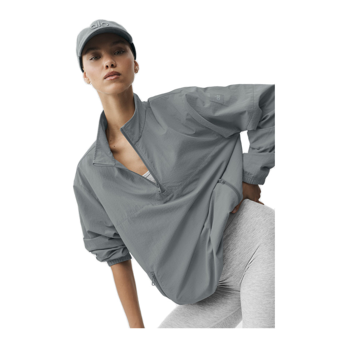 ALO Light Weight Takeaway Track Pullover - Monument