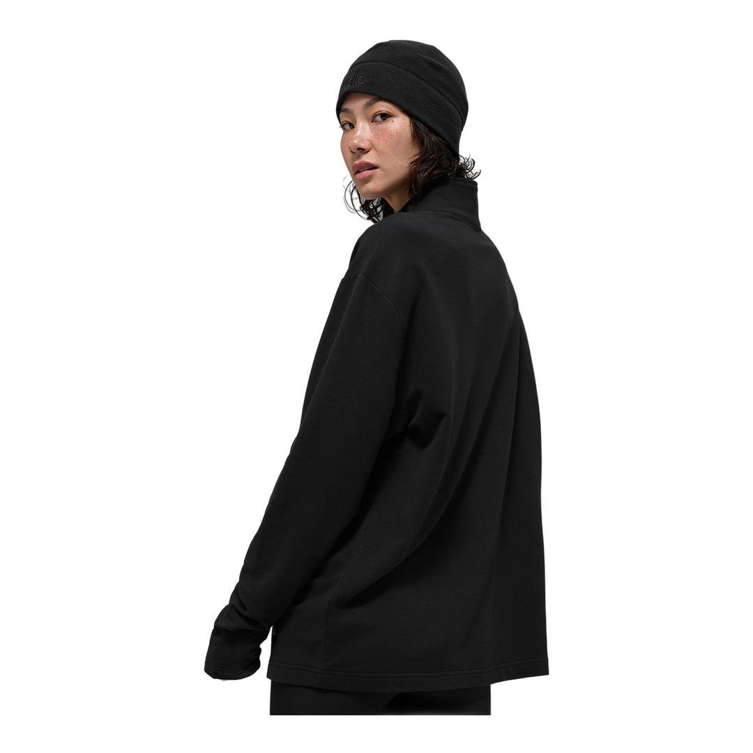alo Double Take Long Sleeve 1/4 Zip - Black
