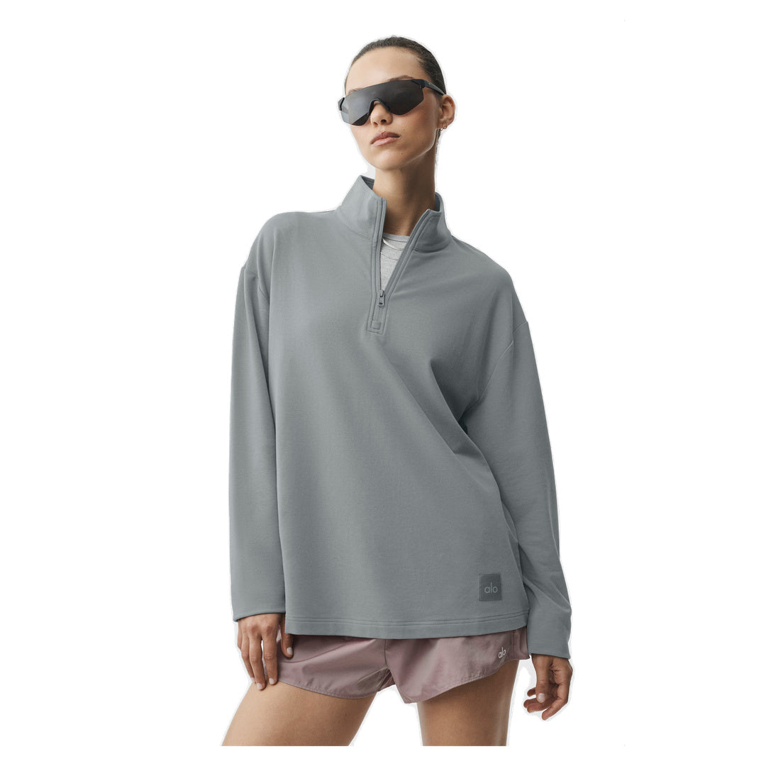 ALO Double Take Long Sleeve 1/4 Zip - Monument