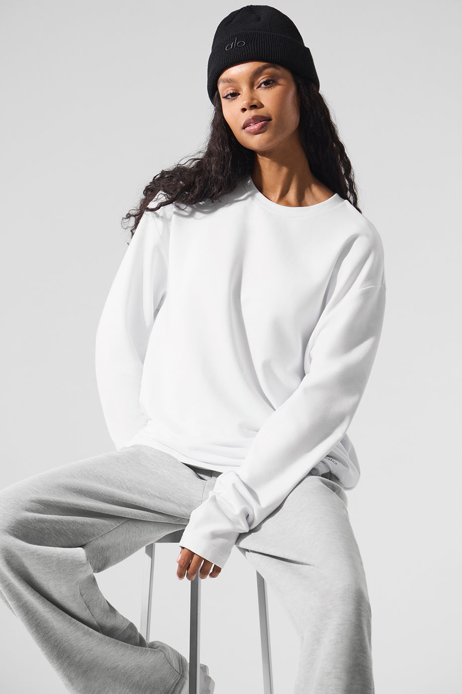 alo Double Take Long Sleeve Crew - White