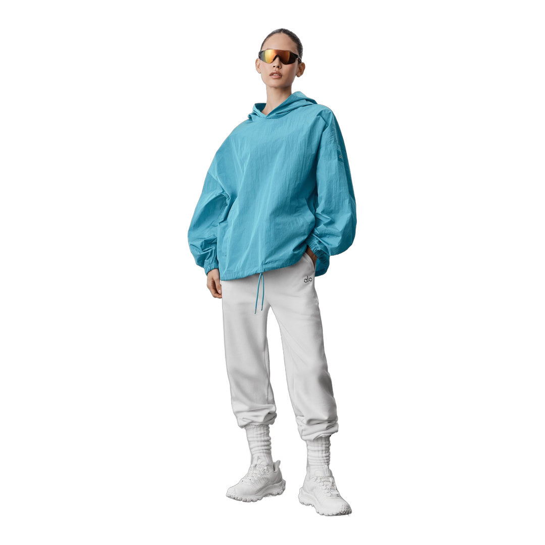 alo Axis Hooded Pullover - Blue Breeze