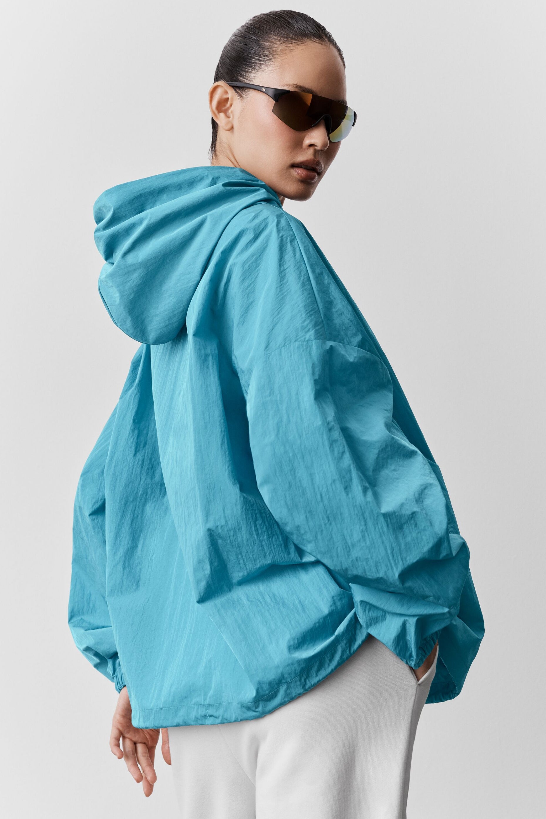 alo Axis Hooded Pullover - Blue Breeze