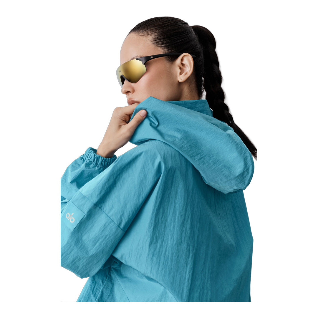alo Axis Hooded Pullover - Blue Breeze