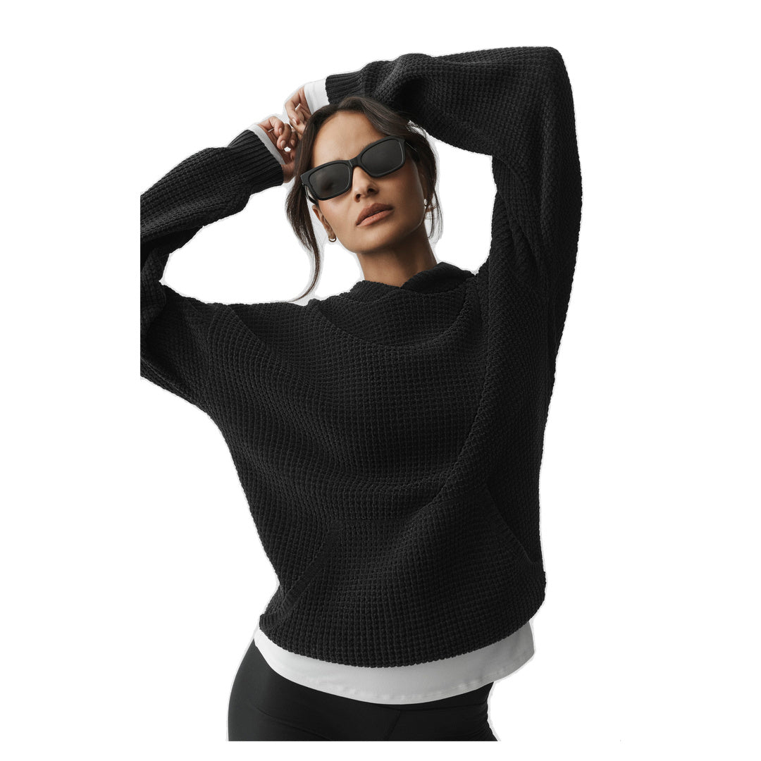 ALO Waffle Chenille Edition Hoodie - Black
