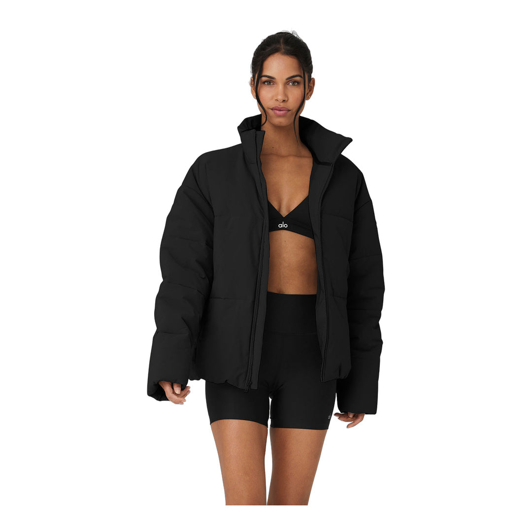 alo Stretch Woven Street Puffer - Black