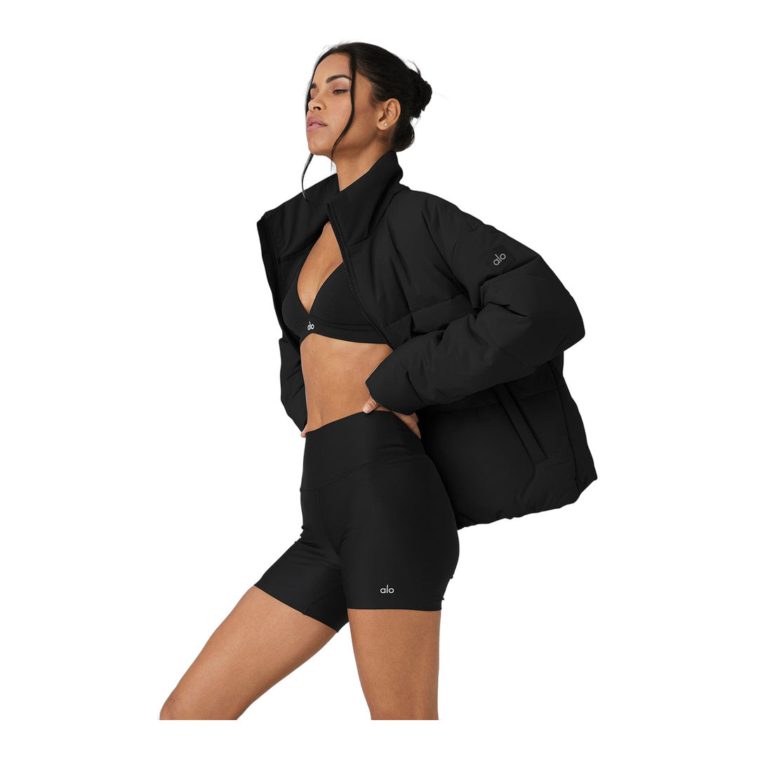 alo Stretch Woven Street Puffer - Black