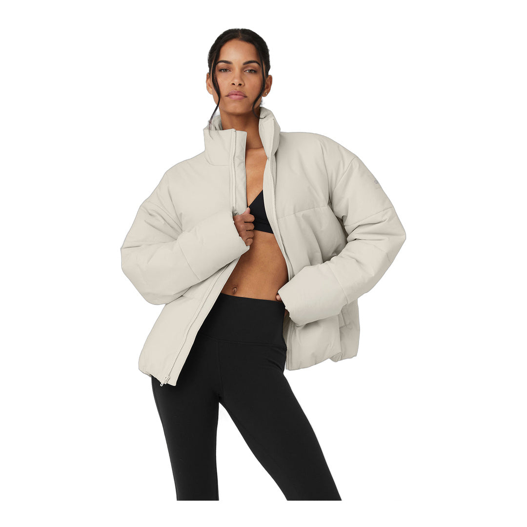 alo Stretch Woven Street Puffer - Bone
