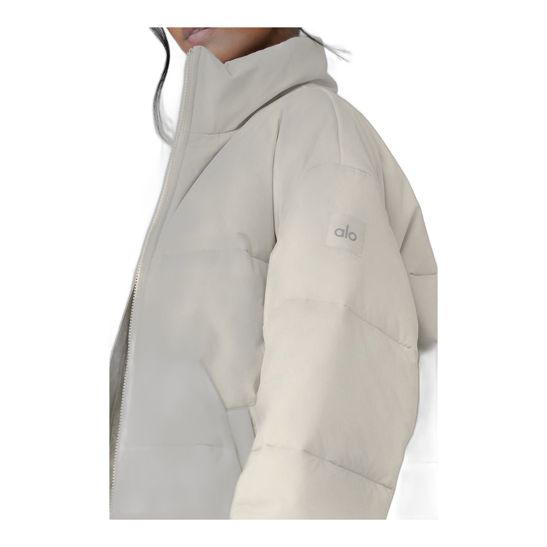 alo Stretch Woven Street Puffer - Bone