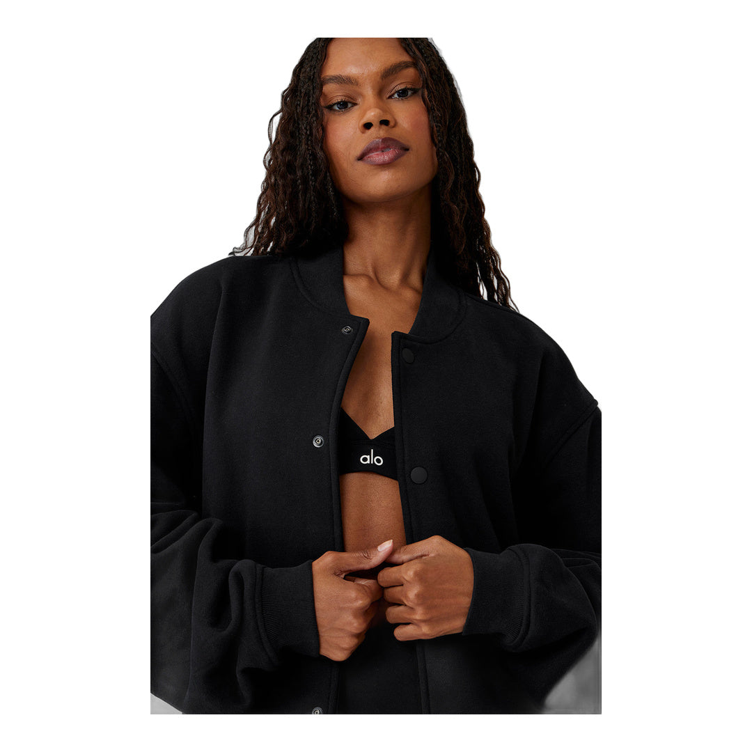 alo Renown Varsity Jacket - Black