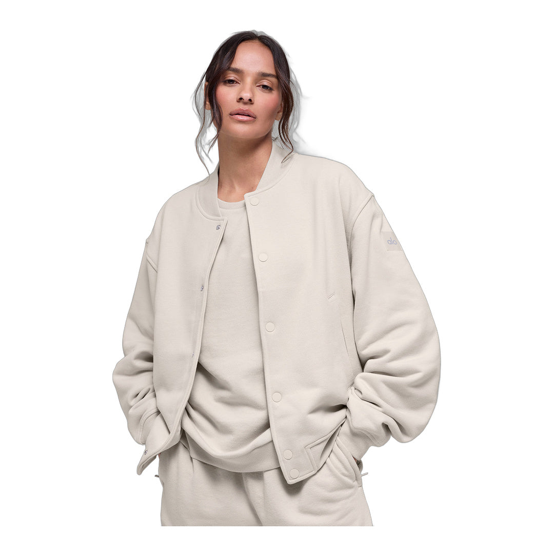 alo Renown Varsity Jacket - Bone