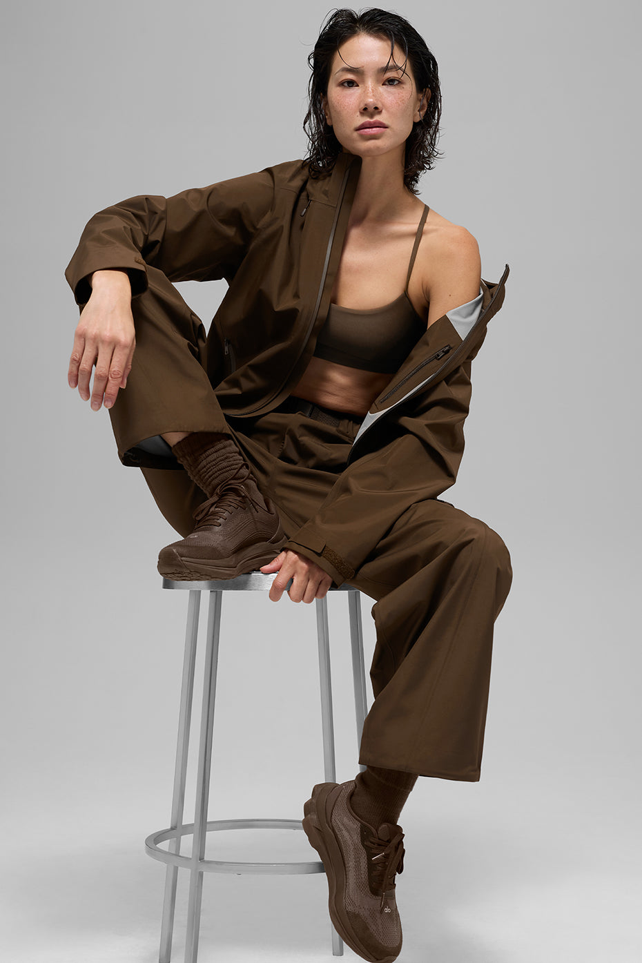 alo Alpha Shell Jacket - Espresso