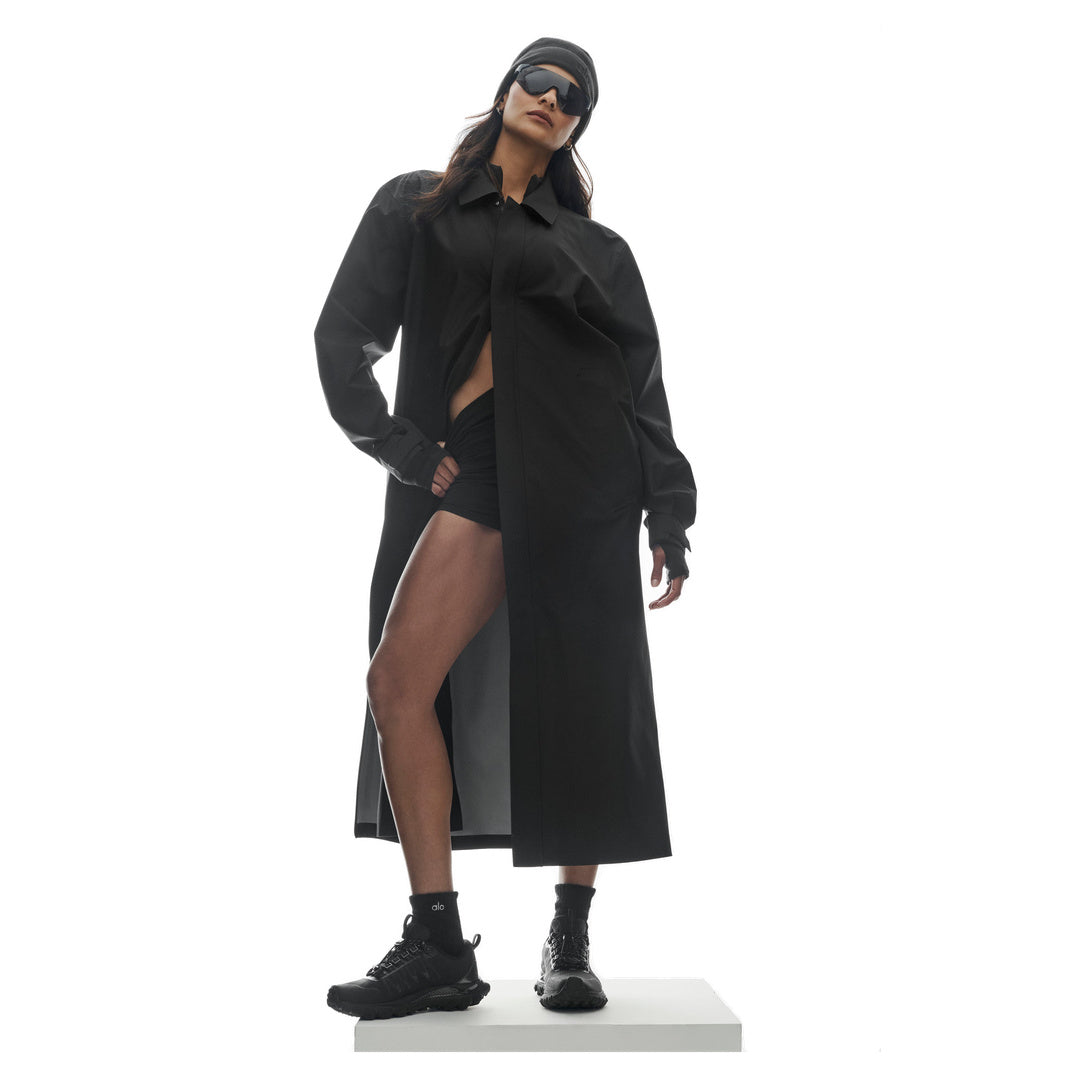 ALO Alpha Shell Long Coat - Black
