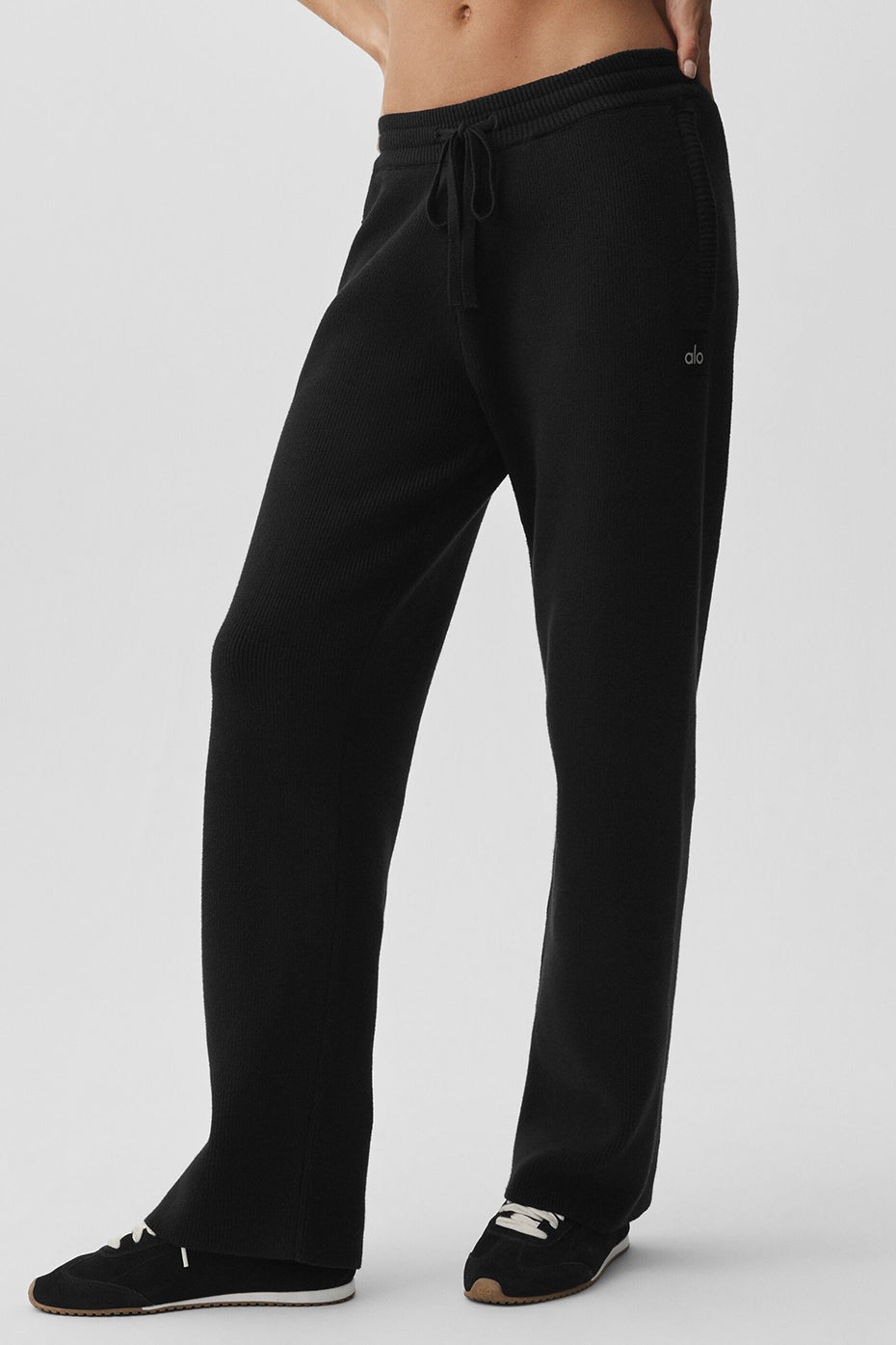 alo Scholar Straight Leg Sweatpant - Black