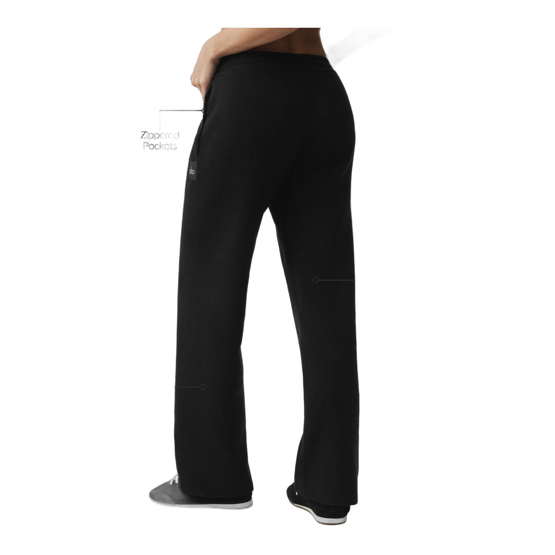 alo Scholar Straight Leg Sweatpant - Black