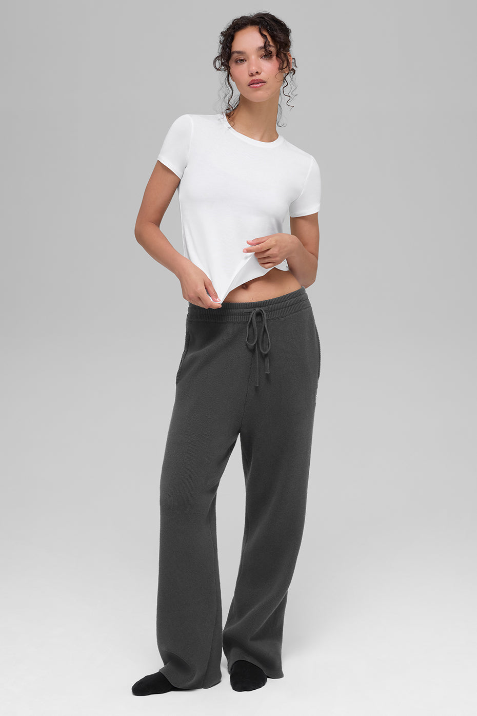 alo Scholar Straight Leg Sweatpant - Anthracite