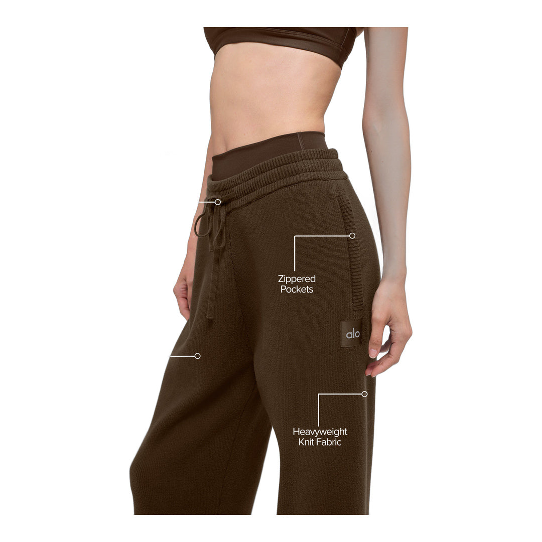 alo Scholar Straight Leg Sweatpant - Espresso