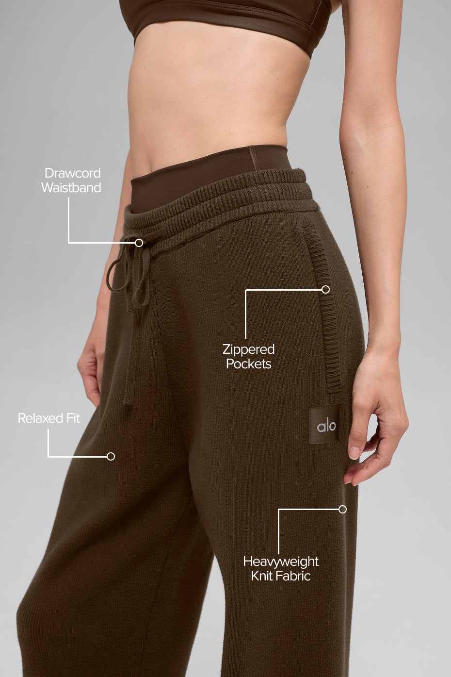alo Scholar Straight Leg Sweatpant - Espresso