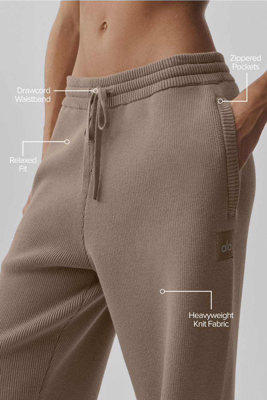 alo Scholar Straight Leg Sweatpant - Gravel