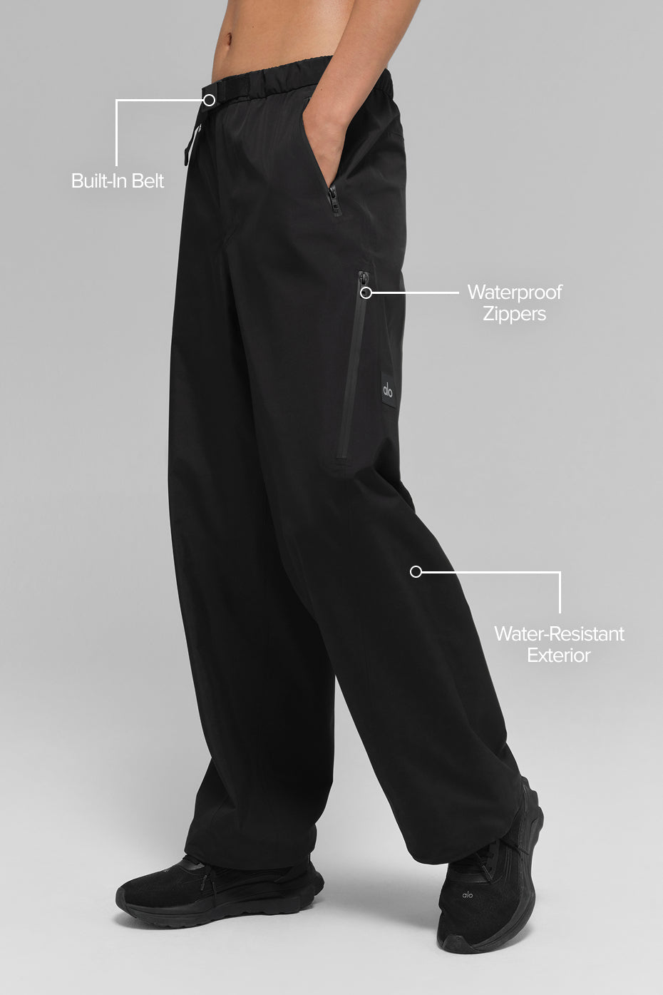 alo Alpha Shell Pant - Black