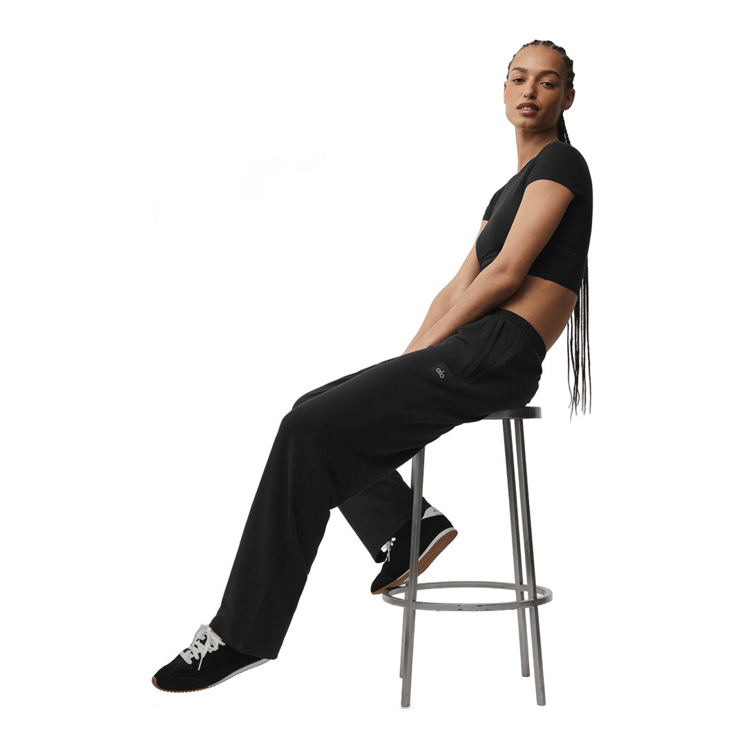 alo Double Take Straight Leg Pant - Black