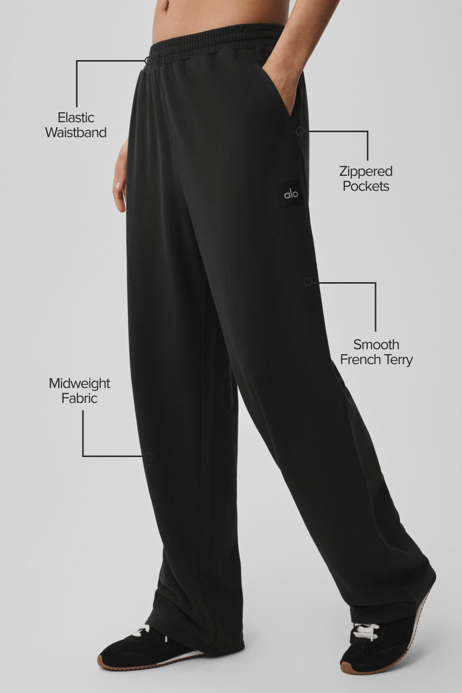 alo Double Take Straight Leg Pant - Black
